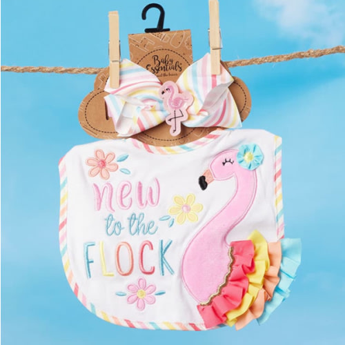New to the Flock Bib and Headband Set