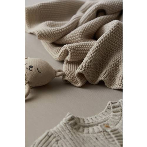 Moss-stitched Cotton Blanket