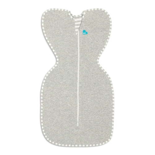 Love to Dream Swaddle Up™ Cotton 1.0 TOG Baby Sleep Sack, Arms Up Design, Twin Zipper, Newborn 5-8.5 lbs, Gray