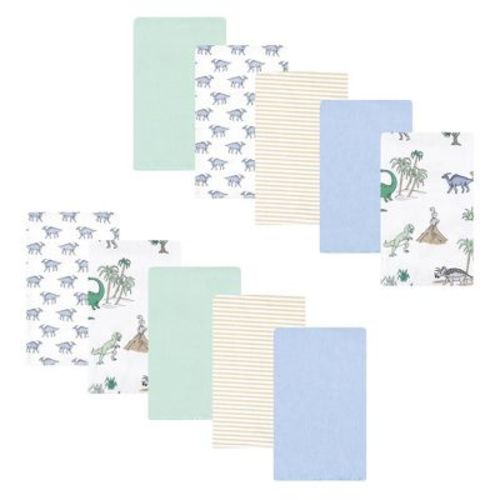 Luvable Friends Hudson Baby Flannel Burp Cloths 10pk Set