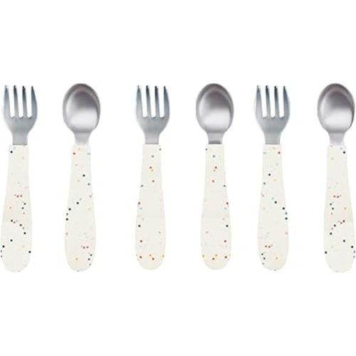 WeeSprout Toddler Utensils, 3 Forks & 3 Spoons