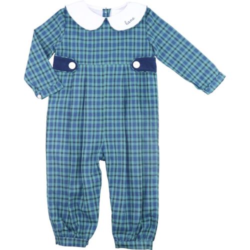 Green And Navy Plaid Long Romper – Cecil & Lou