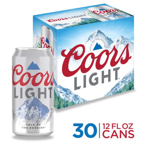 Coors Light American Beer, 30 Pack, 12 fl oz Aluminum Cans, 4.2% ABV