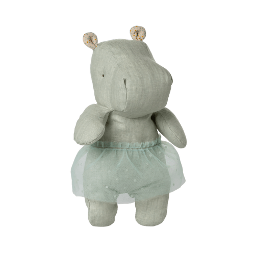 Safari friends, Hippo w. skirt, Small - Mint