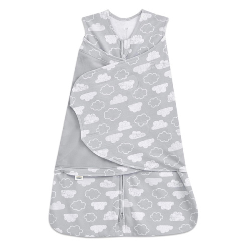 HALO 100% Cotton Sleepsack Swaddle, 3-Way Adjustable Wearable Blanket, TOG 1.5, Clouds, Newborn, 0-3 Months