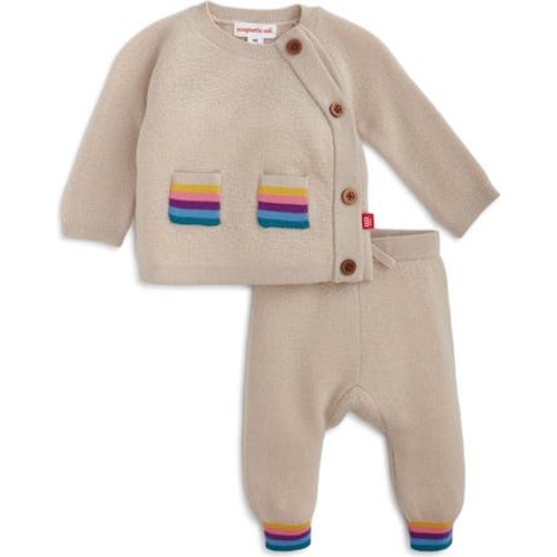 Wool Blend Magnetic Shirt & Joggers Set, 0-3M