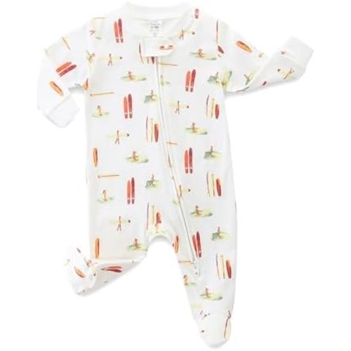 Neutral Baby Clothes Boy Girl Footed Cotton Long Sleeve Double Zipper Onesie