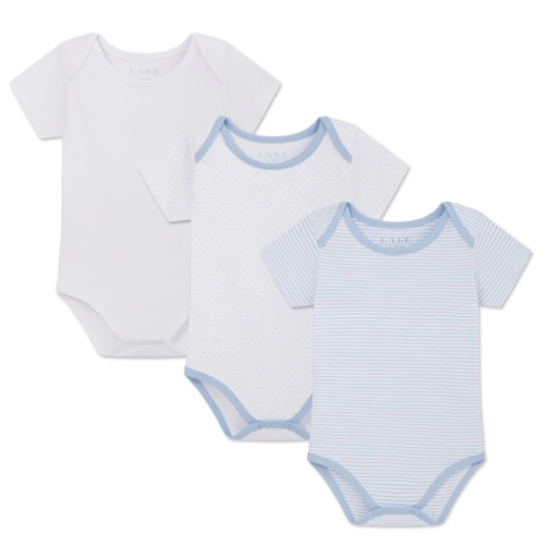 LAKE | Baby | Pima Cotton Pajamas | French Blue Baby Bodysuit Bundle