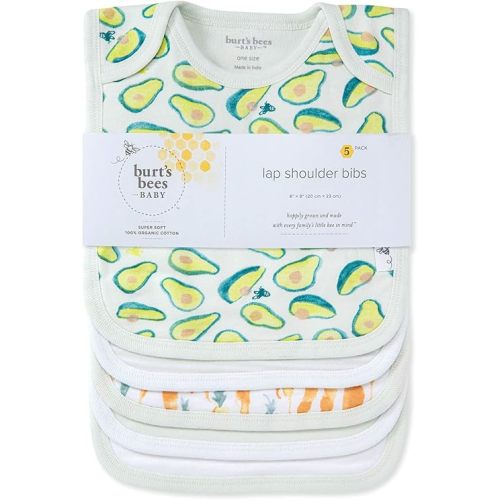 Burt's Bees Baby Unisex Baby Bibs, Lap Shoulder Drool Cloths