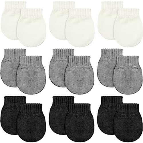 9 Pairs Baby Winter Mittens for 0-6 Months Baby No Scratch Newborn Mittens Glove Infant Warm Glove