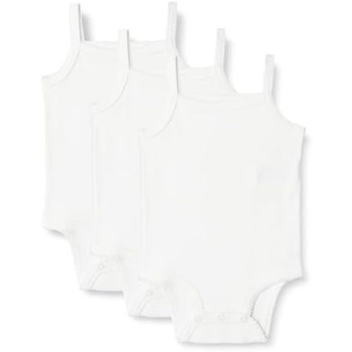 Amazon Essentials Baby Girls' Cotton Sleeveless Bodysuits, Baby Clothes, Pack of 3