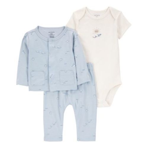 Baby Boys Little Cardigan, Bodysuit and Pants, 3 Piece Set