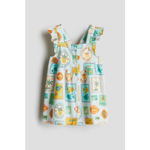 RUFFLE-TRIMMED COTTON DRESS