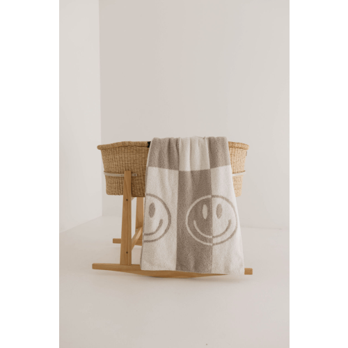 Plush Baby Blanket | Smile Checkerboard