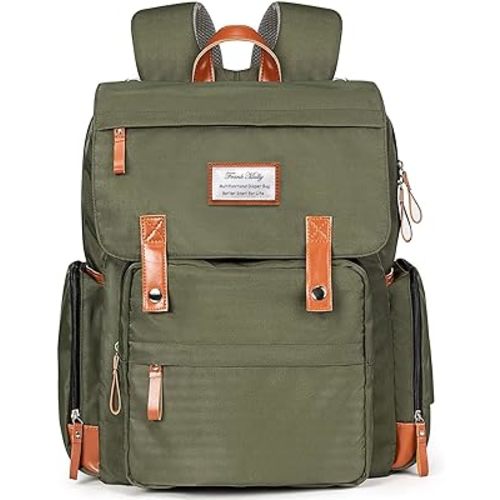 Diaper Bag Backpack Frank Mully Large Multifunction Travel Baby Bag for Mom Dad Army Green