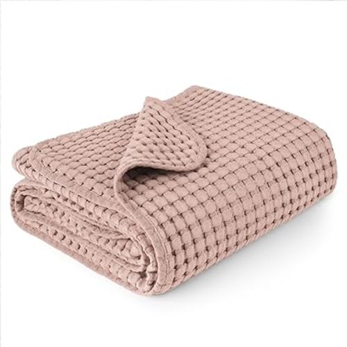 Konssy Waffle Baby Blanket for Boys & Girls, Soft Newborn Swaddle Blanket