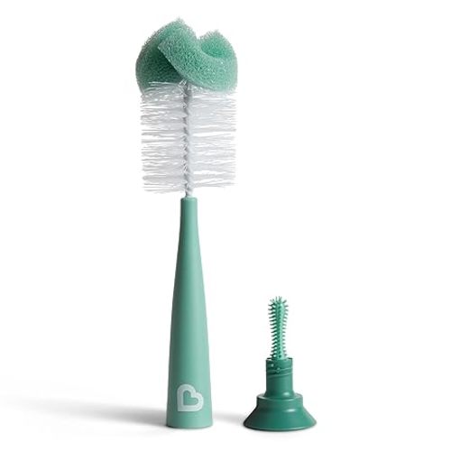 Munchkin® Sponge™ Bottle Brush, Modern Design, 2 Pack, Sage - Modern Bottle Brush, Sage