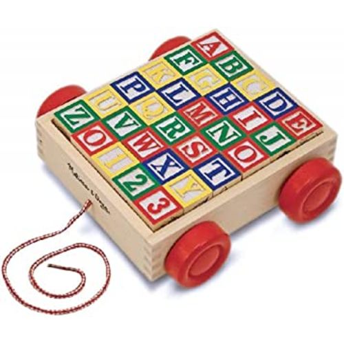 Melissa & Doug Classic ABC Block Cart , 1 Count (Pack of 1)