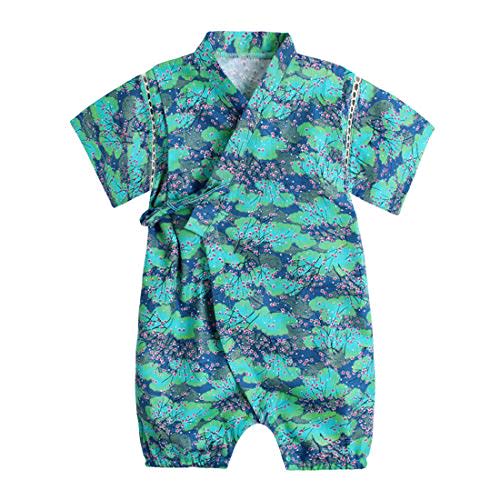 PAUBOLI Baby Japanese Kimono Robe Cotton Infant Comfy Loose Pajamas