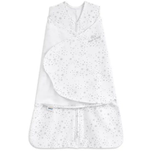 Midnight Moons Gray Cotton Baby Swaddle | HALO