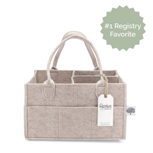 Felt Diaper Caddy Organizer for Baby Essentials | Parker Baby Co.