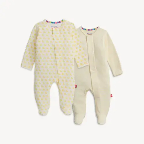 Magnetic 2-Pack Footie-Many Ducks / Provence Stripe