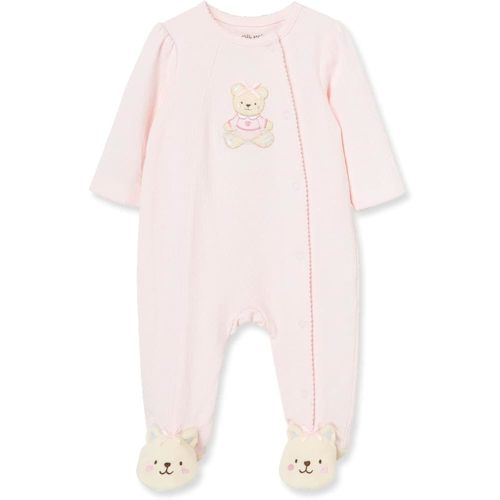 Little Me Clothes for Baby Girls' 100% Cotton Scratch-Free Tag Footie Sleeper, Preemie to 9 Months