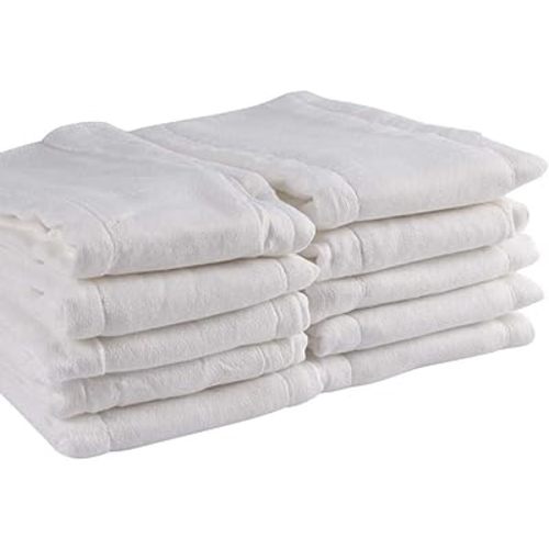 Prefold Cloth Diapers 100% Cotton, Fasoar 3Ply Washable Diapers for Babies to Toddlers Multi-Use (10-35 lbs) 10/12 Count… (10)