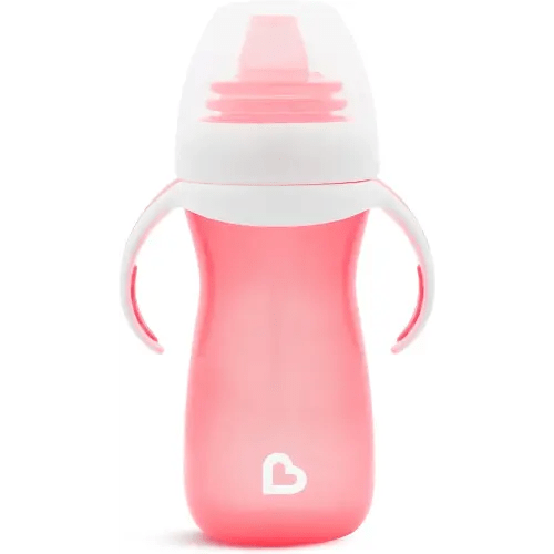 Munchkin Gentle Transition Sippy Cup with Trainer Handles, 10 oz, Pink