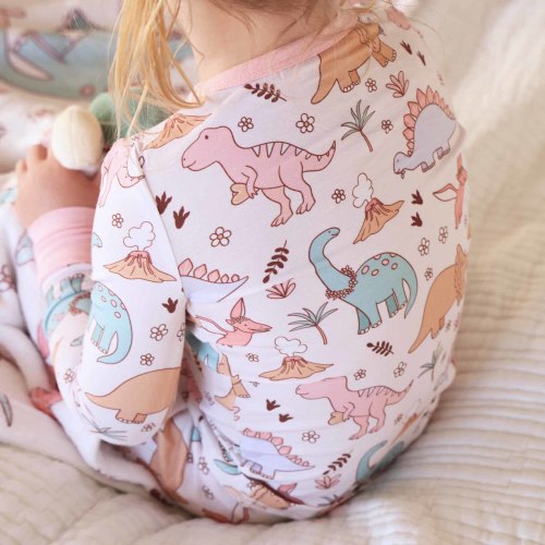 Caden Lane- Dolly's Dinos Two Piece Pajama Set*