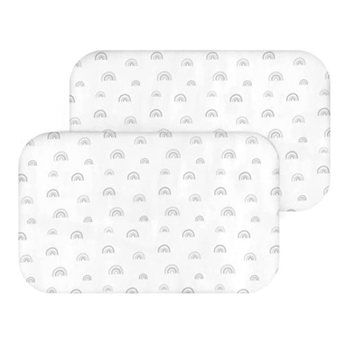 Bedside Sleeper Bassinet Sheets (Gray Rainbow)
