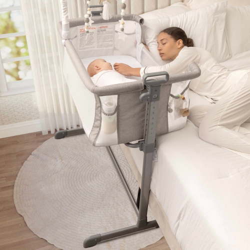 Milliard Baby Bedside Bassinet Sleeper with Breathable Mesh Fabric Great for next to Bed Side Sleeper / Portable Infant Crib