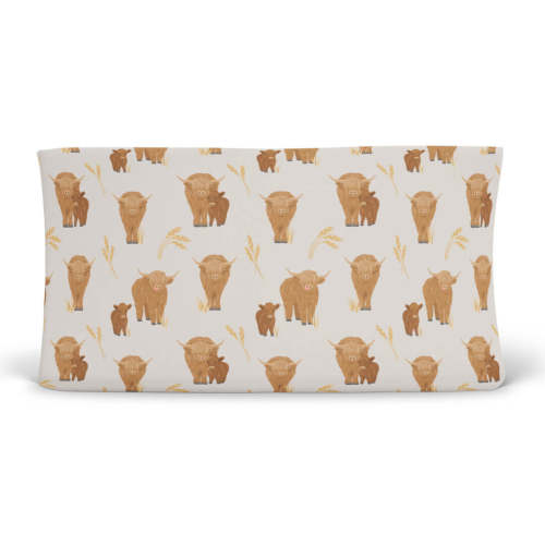 Happy Highland Cows Changing Pad Cover