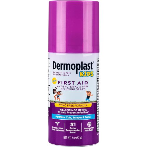 Dermoplast Kids Sting-Free First Aid Spray, Antiseptic & Analgesic Spray for Minor Cuts, Scrapes and Burns, 2 Ounce - Kids Spray