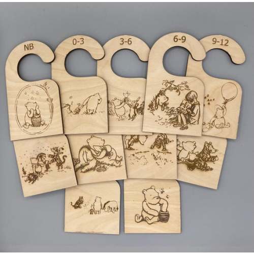 Classic Pooh Baby Wood Wardrobe Age Dividers /baby Closet - Etsy
