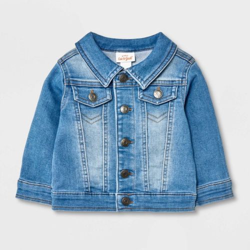 Baby Fall Layering Denim Jacket - Cat & Jack™ Light Wash, Size: 6-9M
