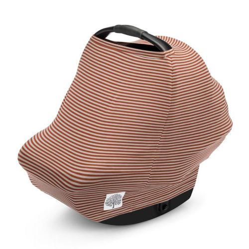 Parker Baby Co. 4 in 1 Car Seat Cover - Clay/Alpaca Stripes