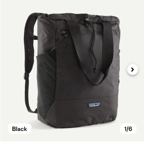 Patagonia Terravia Tote Bag Backpack 24L
