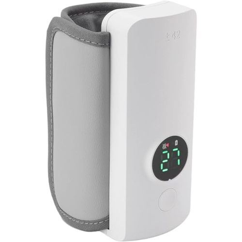 Baby Bottle Warmer, Portable Rechargeable Milk Bottle Thermal Heater with LCD Display Accurate Temperature Control Adjustable Travel Breastmilk Warmer on The Go for Keep Milk Warm
