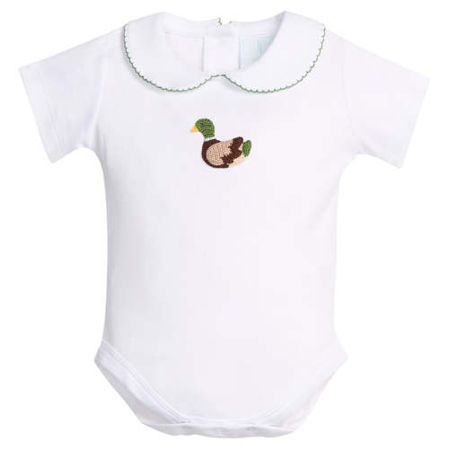 Little English | Baby Boy's Crochet Peter Pan Onesie - Mallard