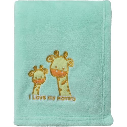 CREVENT 30''X40'' Light Cozy Plush Fluffy Warm Fleece Stroller Baby Blanket for Girls Boys Infant Toddler's Crib Cot Stroller - Green Giraffe
