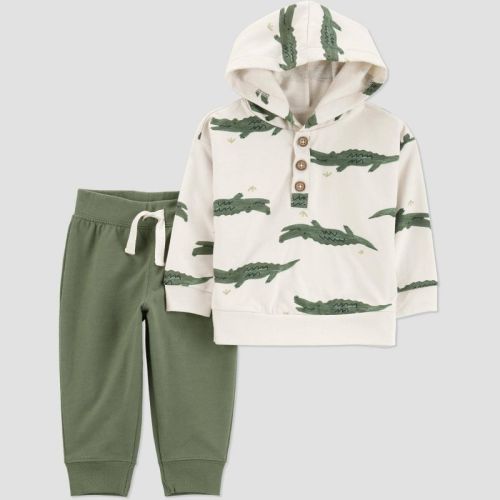 Carter's Just One You®️ Baby Boys' Alligator Top & Bottom Set - Ivory 9m