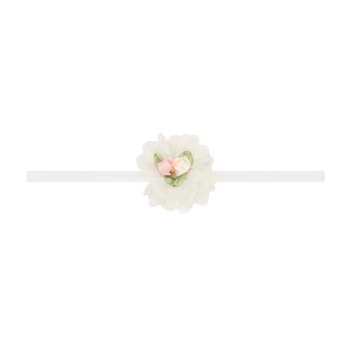 MINI NOVELTY SKINNY: ivory chiffon rosebud