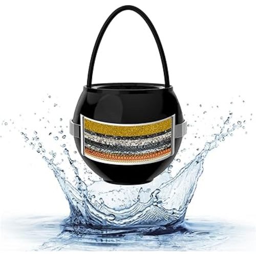 Luxury Version Bath Water Filter for Tub Faucet with Overflow,3,000 Gallons Filtration,Remove Contaminants,Chlorine,Fluoride,Hard Water Softener,Enhances Health of Skin,Hair,Nails,Relieve eczema,Black