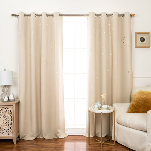 Nicholad Night Sky Laser Punch Room Darkening Curtain Pair