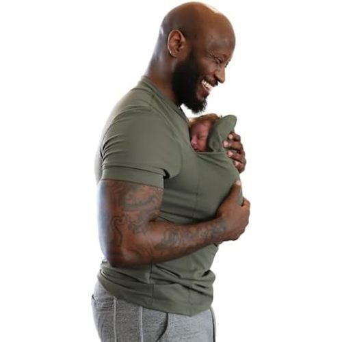 Lalabu The Dad Shirt | Hands-Free Baby Carrier for Dad with Kangaroo Pouch | Engineered for Bonding, Safety, & Comfort for Newborns Up to 15 Lbs. | CPSC Compliant