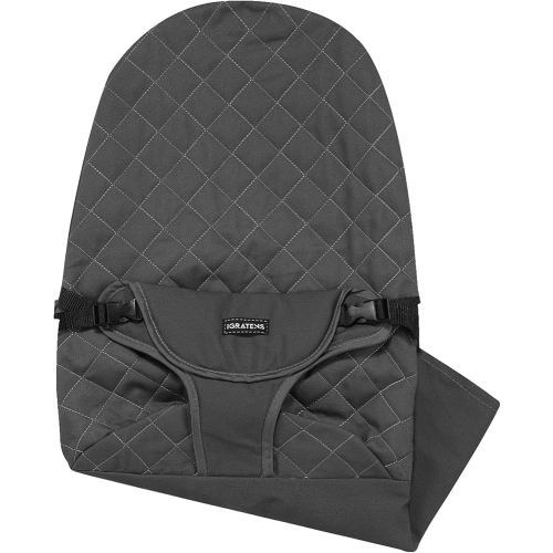 Fabric Seat for Bouncer - Baby Bjorn Bouncer Cover Compatible with Balance Soft & Bliss Model, 100% Cotton, Skin -Friendly, Machine Washable, Black