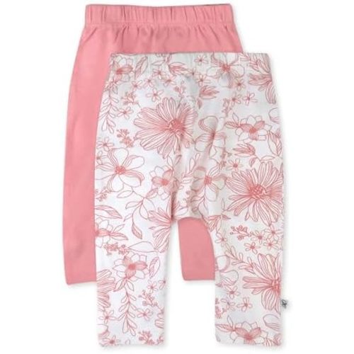 HonestBaby Unisex-Baby Multipack Harem Pants Roomy Fit Pull on Bottoms 100% Organic Cotton for Baby Boys, Girls