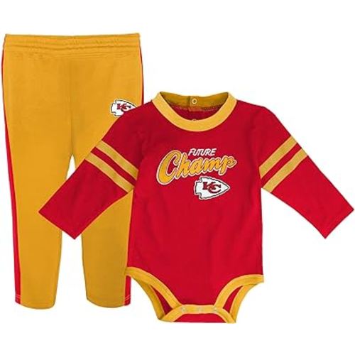 Outerstuff NFL Newborn Infants Little Kicker 2 Piece Creeper Bodysuit Romper and Pant Set