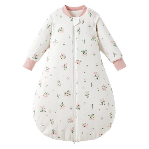 Duomiaomiao 3.5 TOG Baby Sleep Sack 100% Cotton Winter Long Sleeve Baby Wearable Blanket, Super Warm Quilted Comfy Toddler Sleeping Sack